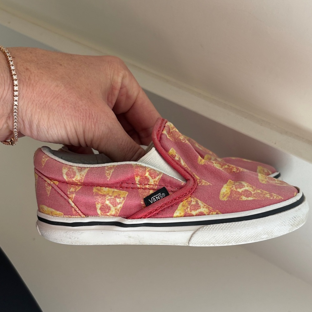 Vans Red Pizza Print Kids Sneakers